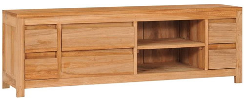TV table 120x30x40 cm solid teak wood - TV Table - Main image