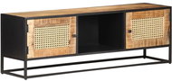 TV table 120x30x40 cm thick solid mango tree and natural reed - TV Table
