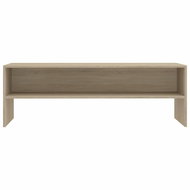 TV table white and sonoma oak 120x40x40 cm chipboard - TV Table