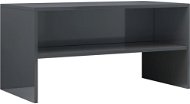 TV stolík sivý s vysokým leskom 80 x 40 x 40 cm drevotrieska - TV stolík