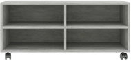 TV table with wheels concrete gray 90x35x35 cm chipboard - TV Table