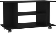 TV table with wheels black 80x40x40 cm chipboard - TV Table