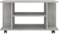 TV table with wheels concrete gray 80x40x40 cm chipboard - TV Table
