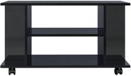 TV table with wheels black high gloss 80x40x40 cm chipboard - TV Table