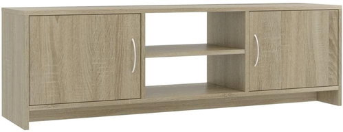 TV table oak sonoma 120x30x37,5 cm chipboard - TV Table - Main image