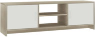 TV table white and sonoma oak 120x30x37,5 cm chipboard - TV Table