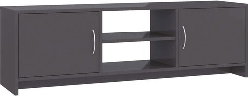 TV table gray with high gloss 120x30x37,5 cm chipboard - TV Table - Main image