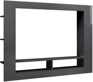 TV table gray with high gloss 152x22x113 cm chipboard - TV Table