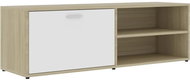 TV table white and sonoma oak 120x34x37 cm chipboard - TV Table