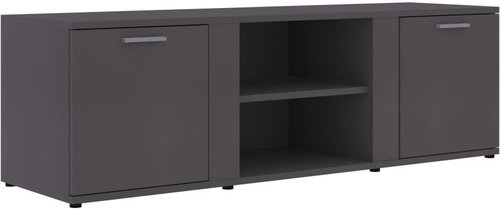 TV table gray 120x34x37 cm chipboard - TV Table - Main image