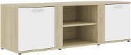 TV table white and sonoma oak 120x34x37 cm chipboard - TV Table
