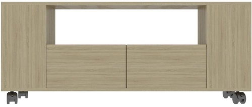 TV table oak sonoma 120x35x43 cm chipboard - TV Table - Main image
