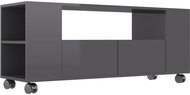 TV table gray with high gloss 120x35x43 cm chipboard - TV Table