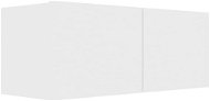 TV stolík biely, 80 x 30 x 30 cm, drevotrieska - TV stolík