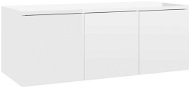 TV stolík biely s vysokým leskom 80 × 34 × 30 cm drevotrieska - TV stolík