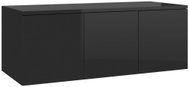 TV table black with high gloss 80x34x30 cm chipboard - TV Table