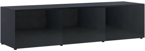 TV table black with high gloss 120x34x30 cm chipboard - TV Table - Main image