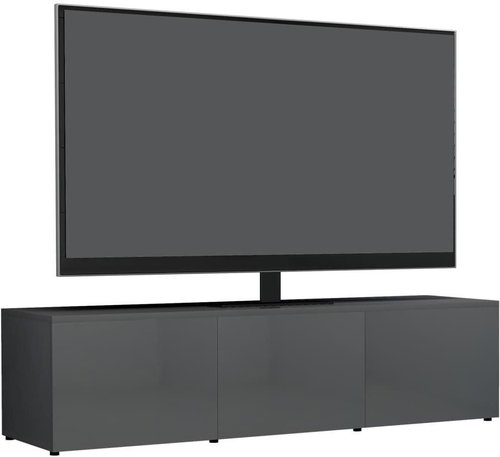 TV table gray with high gloss 120x34x30 cm chipboard - TV Table - Main image