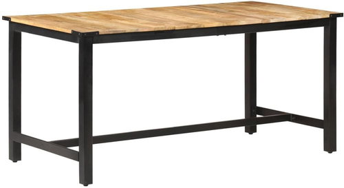 Dining Table 160x80x76cm Solid Rough Mango Wood 287435 - Dining Table - Main image