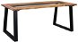 Jedálenský stôl Jedálenský stôl 180 × 90 × 75 cm masívne akáciové drevo a sklo 288067 - Jídelní stůl