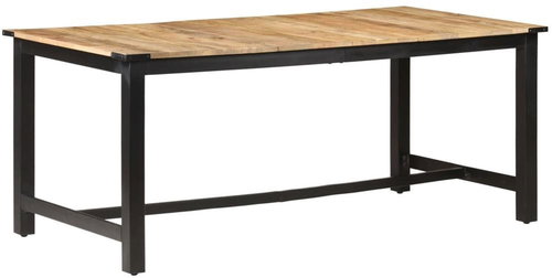 Dining Table 180x90x76cm Solid Rough Mango Wood 287436 - Dining Table - Main image