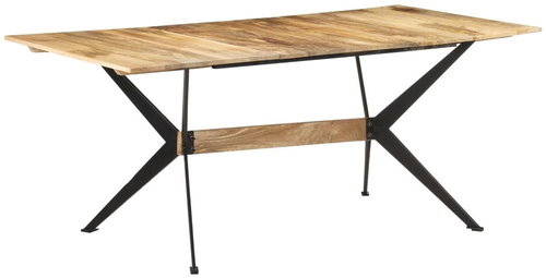 Dining table 180x90x76 cm solid mango wood 321687 - Dining Table - Main image