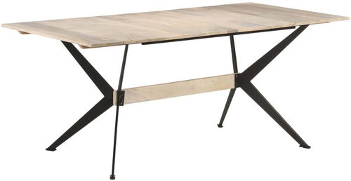 Dining table 180x90x76 cm solid mango wood 321688 - Dining Table - Main image