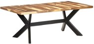 Jedálenský stôl 200 × 100 × 75 cm masívne drevo sheeshamový vzhľad 321549 - Jedálenský stôl
