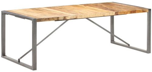 Dining Table 220x100x75cm Solid Rough Mango Wood 321566 - Dining Table - Main image