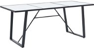 Dining table white 180x90x75 cm tempered glass 281554 - Dining Table