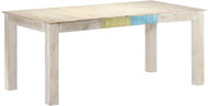 Dining Table White 180x90x76cm Solid Mango Wood 323558 - Dining Table