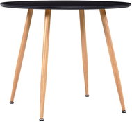 Dining table black and oak 90x73,5 cm MDF 248309 - Dining Table