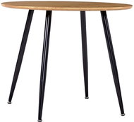 Dining table oak and black 90x73,5 cm MDF 248300 - Dining Table