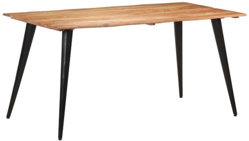Dining table with live edge 160x80x75 cm solid acacia 320254 - Dining Table - Main image