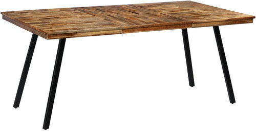 Dining Table Made of Recycled Teak and Steel 180x90x76 cm 245415 - Dining Table - Main image