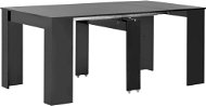 Rozkladací jedálenský stôl čierny s vysokým leskom 175 × 90 × 75 cm 283732 - Jedálenský stôl