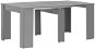 Folding dining table gray with high gloss 175x90x75 cm 283733 - Dining Table