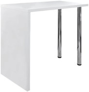 High-gloss bar dining table with 2 white legs - Bar Table