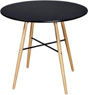 Jedálenský stôl Matný čierny okrúhly jedálenský stôl - Jídelní stůl
