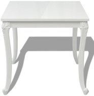 Dining table 80x80x76 cm high gloss white - Dining Table