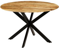 Dining Table made of Solid Rough Mango Tree and Steel 120x77cm - Dining Table