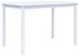 Jedálenský stôl biely 114 × 71 × 75 cm masivny kaučukovník - Jedálenský stôl