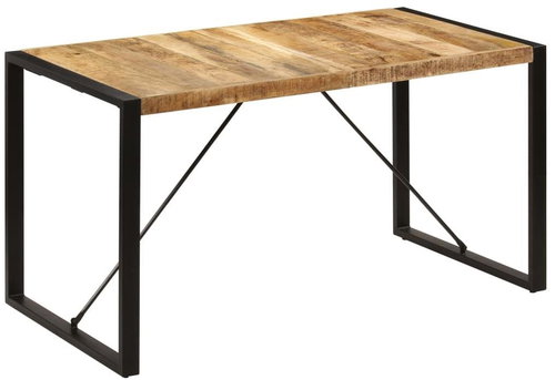 Dining table 140x70x75 cm solid mango wood - Dining Table - Main image