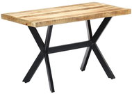 Dining table 120x60x75 cm solid rough mango wood - Dining Table