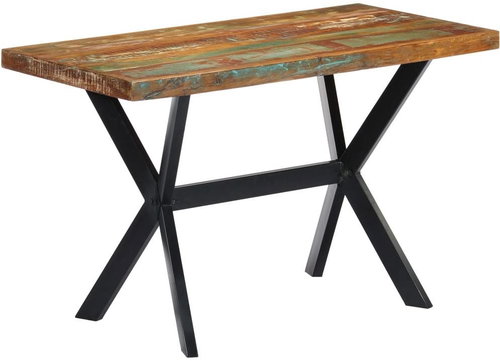 Dining table 120x60x75 cm solid recycled wood - Dining Table - Main image