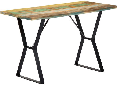Dining table 120x60x76 cm solid recycled wood - Dining Table - Main image