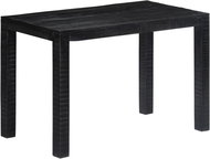 Dining table black 118x60x76 cm solid mango wood - Dining Table