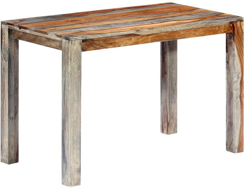 Dining table gray 118x60x76 cm solid sheesham wood - Dining Table - Main image