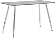 Dining table concrete and silver 120x60x74 cm MDF - Dining Table