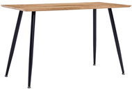 Dining table oak and black 120x60x74 cm MDF - Dining Table